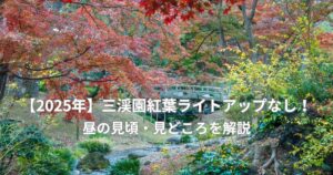 【2025年】三渓園紅葉ライトアップなし！昼の見頃・見どころを解説