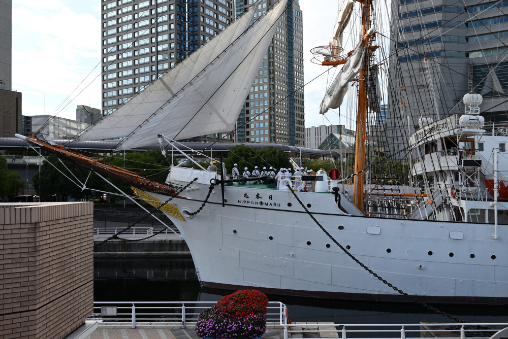 黒1本線のラインの日本丸と選手の幌