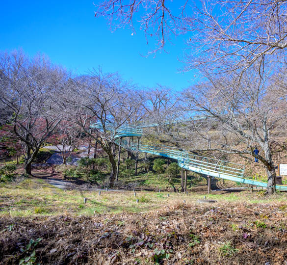 子供が遊ぶ長い滑り台