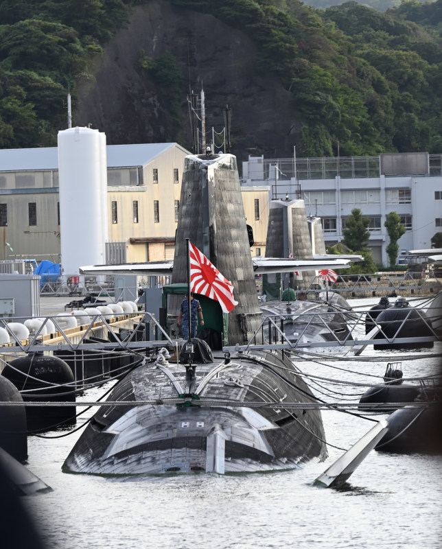軍港めぐりでしか行けない、海上自衛隊司令部がある船越地区の潜水艦