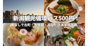 新潟の観光循環バスが500円！車なしで古町・水族館・みなとぴあを巡る